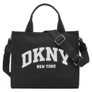 dkny handbag tote hadlee r41aor57 black/silver