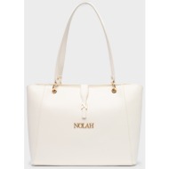 nolah τσαντα ωμου stella ivory light gold
