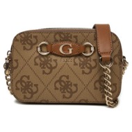 guess γυναικεια τσαντα izzy hwos8654140 latte logo