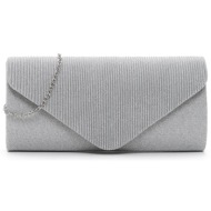 tamaris γυναικειo clutch amalia 33803 830 silver