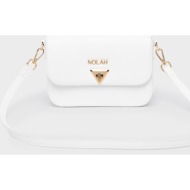 nolah γυναικεια τσαντα fiona white light gold