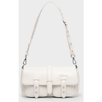 nolah γυναικεια τσαντα stephanie cream silver