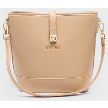 nolah γυναικεια τσαντα evelina beige light gold