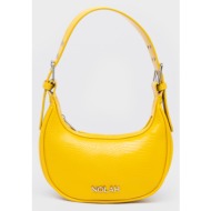 nolah γυναικεια τσαντα tiny yellow silver