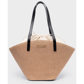 nolah γυναικεια τσαντα camelia beige black