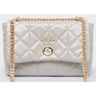 nolah γυναικεια τσαντα margiela grey light gold