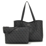 guess γυναικεια τσαντα brenton tote hwlg9648230 coal logo