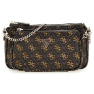 guess γυναικεια τσαντα noelle ii dbl hwqg9672710 brown logo