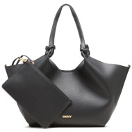 dkny γυναικεια tote handbag paula r42bae49 71w1 blk/gold