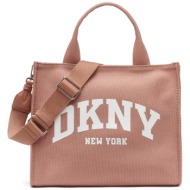 dkny γυναικεια tote handbag hadlee r41aor57 00k7 hot cocoa