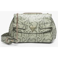 guess serenova cnvrtble xbody flap τσαντα γυναικειο hwkg8091210 light sage multi