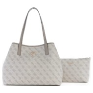 guess victtoria 2 in 1 tote τσαντα γυναικειο hwesg951428 dark taupe