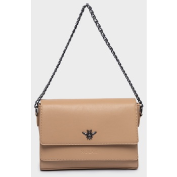 nolah τσαντα ωμου eva beige