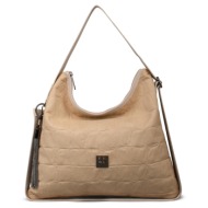 frnc γυναικεια τσαντα eco nubuck croco ελληνικη 6141 μπεζ