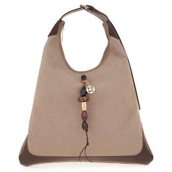 frnc γυναικεια τσαντα eco nubuck treccia ελληνικη 5557 μπεζ