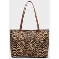 nolah γυναικεια τσαντα zuma brown leopard