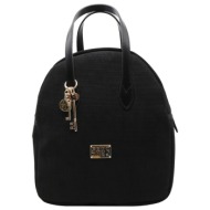 frnc γυναικεια τσαντα water repellent satin ελληνικη 5575 μαυρη