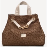 frnc γυναικεια τσαντα eco nubuck giraf 6191 καφε