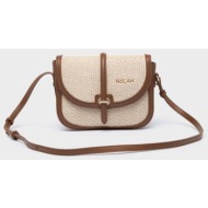 nolah γυναικεια τσαντα byron cream dark brown