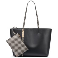 dkny tote handbag avril r62a6g54 bgd blk/gold