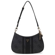 guess γυναικεια τσαντα noelle ii top zip shoulder bag hwss9672180 coal logo