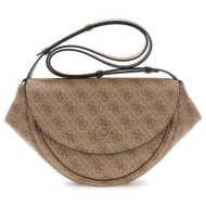 γυναικεία τσάντα χιαστί guess hwsg9756210_latte logo