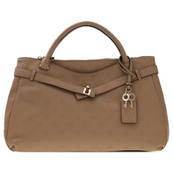 γυναικεία τσάντα ώμου guess hwpd9746060_beige logo