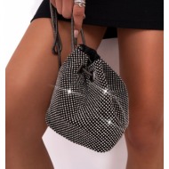 mini bag black silver ...