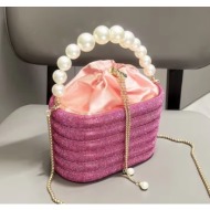 φουξια τσαντακι με στρας ...