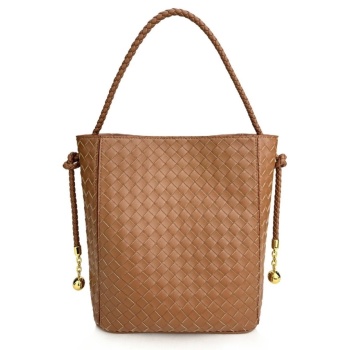 καμελ δερματινη τσαντα - fernalia