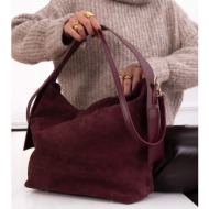 τσαντα δερμα σουετ - bergano