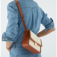 τσάντα από δύο υλικά