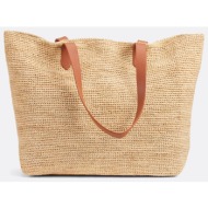 τσάντα από raphia με ...