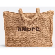 ψάθινη τσάντα ώμου από ...