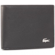 μικρό ανδρικό πορτοφόλι lacoste - s slim billfold id slot nh1407fg black 000