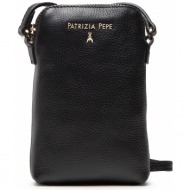 τσάντα patrizia pepe - cq0203/l001-k103 nero φυσικό δέρμα/grain leather
