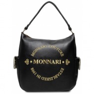 τσάντα monnari - bag0380-020 czarny 2022 απομίμηση δέρματος/-aπομίμηση δέρματος