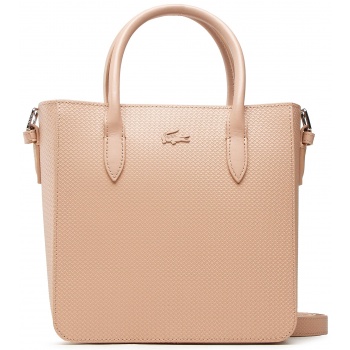 τσάντα lacoste - s shopping bag nf3804kl amande 665 φυσικό