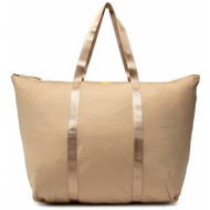 τσάντα lacoste - xl shopping bag nf3816ya viennois orange fluo k02 ύφασμα/-ύφασμα