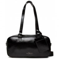 τσάντα nobo - nbag-m3050-c020 μαύρο απομίμηση δέρματος/-mε τρίχα