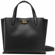 τσάντα coach - pbl ltr wlw tot 24 c8869 b4/black φυσικό δέρμα/grain leather