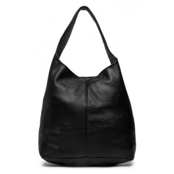 τσάντα creole k11144 μαύρο φυσικό δέρμα/grain leather