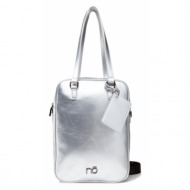 τσάντα nobo nbag-m3060-c022 ασημί απομίμηση δέρματος/-απομίμηση δέρματος