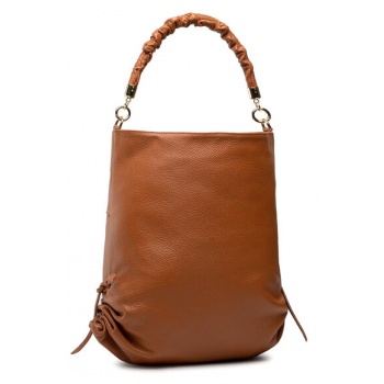 τσάντα creole k11161 καφέ φυσικό δέρμα/grain leather