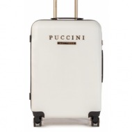 μεσαία σκληρή βαλίτσα puccini los angeles abs017b 0 μπεζ υλικό/-υλικό υψηλής ποιότητας