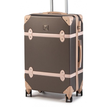 μεσαία σκληρή βαλίτσα semi line t5508-3 καφέ υλικό/-υλικό σε προσφορά