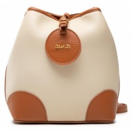 τσάντα quazi mqr-a-007-85-01 beige απομίμηση δέρματος/-απομίμηση δέρματος