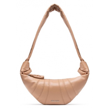 τσάντα gino rossi cs7068 beige φυσικό δέρμα/grain leather