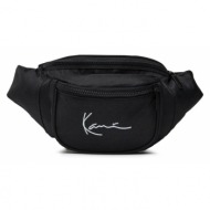 τσαντάκι μέσης karl kani signature tape waist bag 4004163 black υφασμα/-ύφασμα