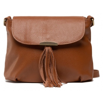 τσάντα creole s10515 brąz d17 φυσικό δέρμα/grain leather